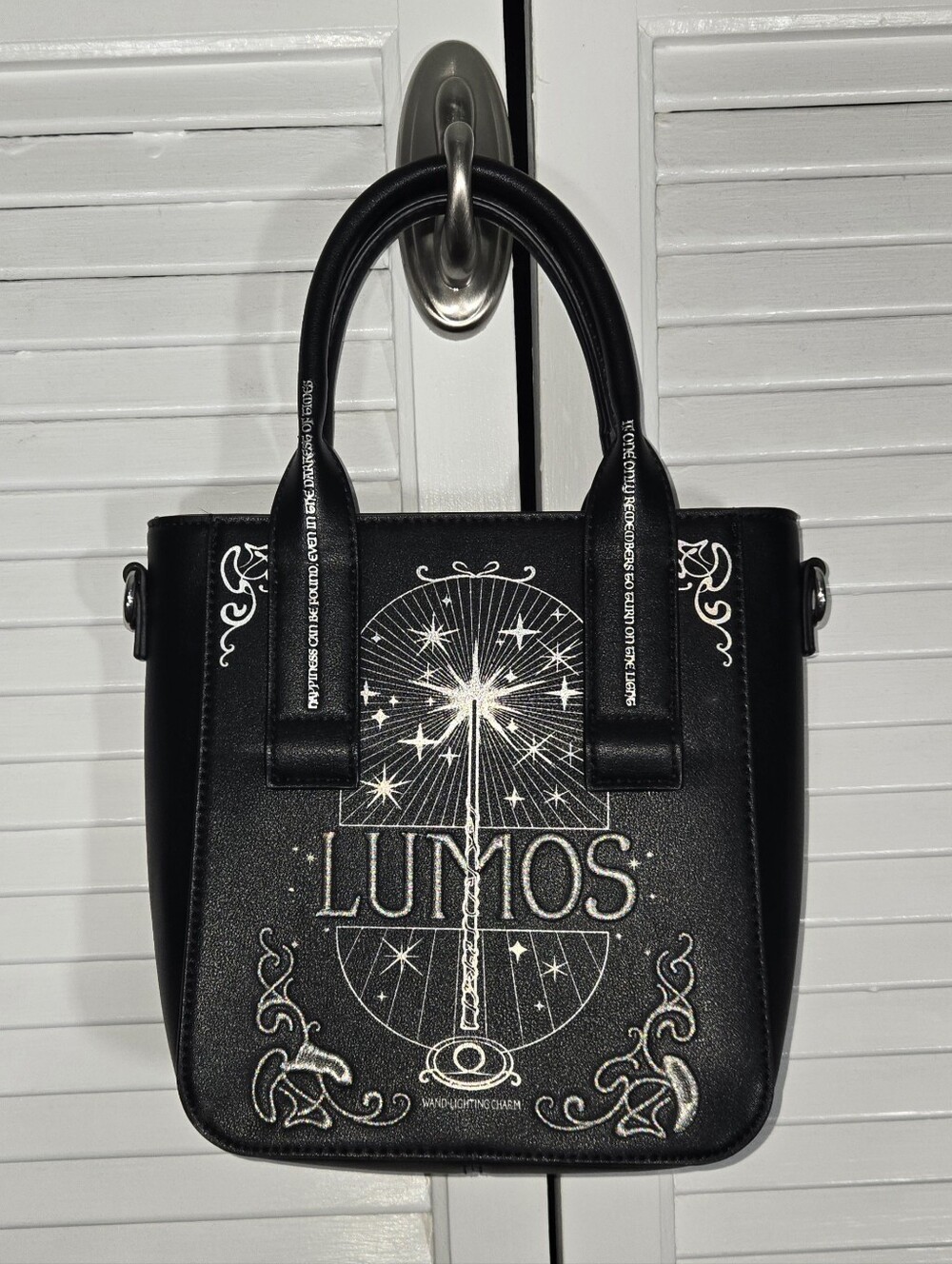Fred Segal Harry Potter Lumos Charm Magic Wand Metallic Embroidered Mini Tote